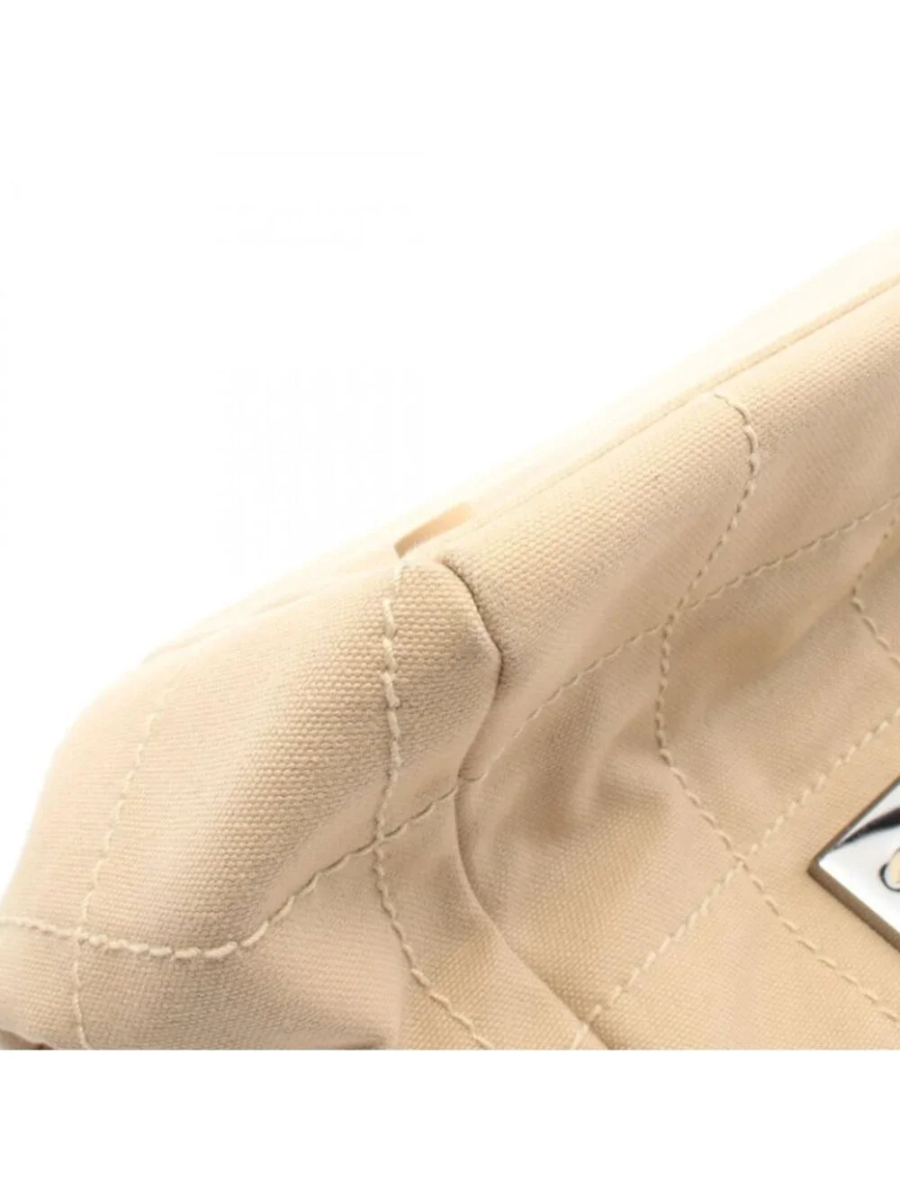 Chanel Choco Bar Beige Canvas Leather Bar Boston Bag